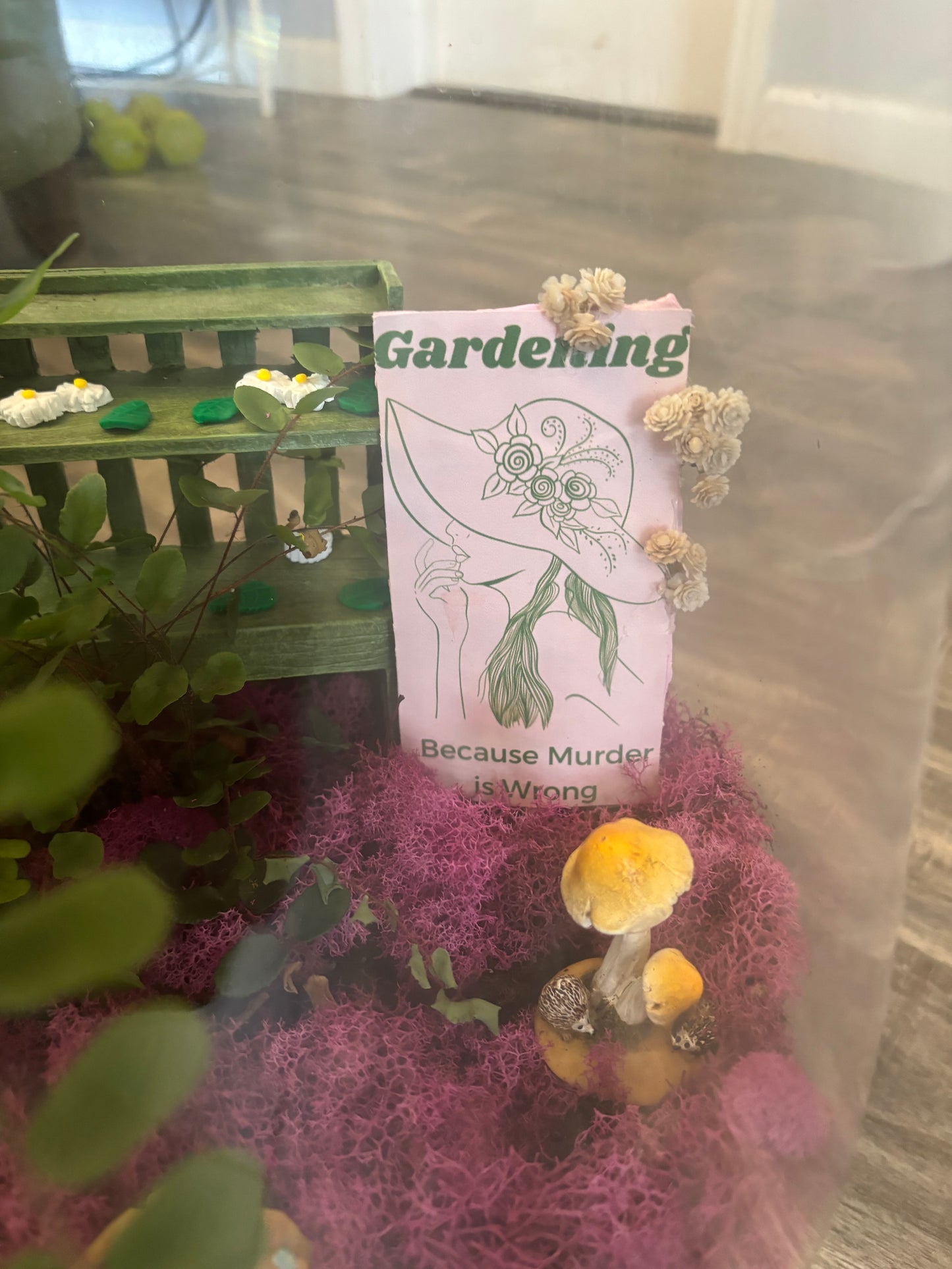 Gardening Because Murder Is Wrong Fairy Garden Terrarium