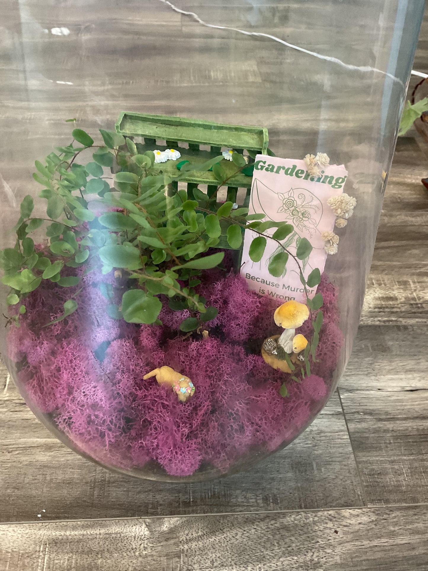 Gardening Because Murder Is Wrong Fairy Garden Terrarium