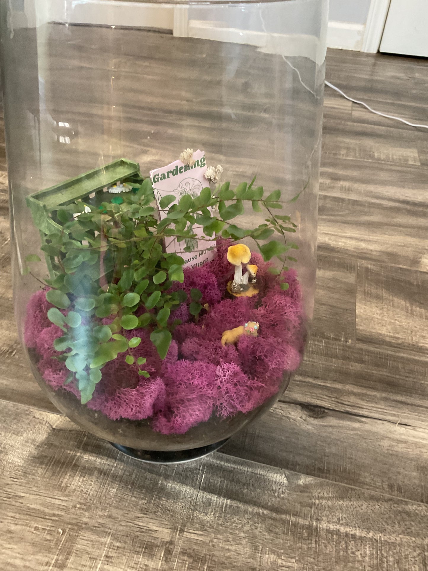 Gardening Because Murder Is Wrong Fairy Garden Terrarium