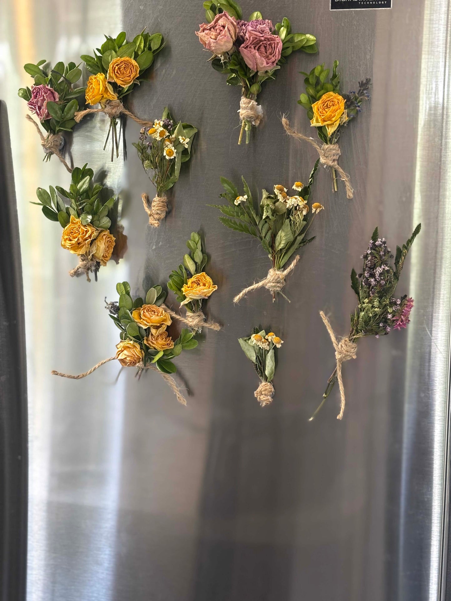 Dried Yellow Rose Magnet