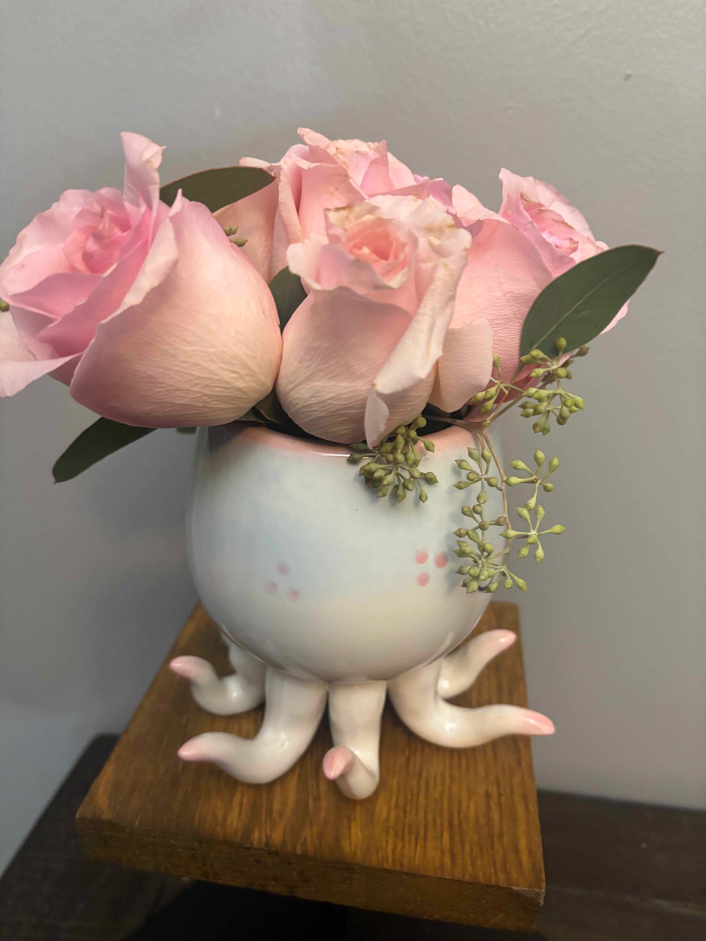 Open Arms Octopus with Roses