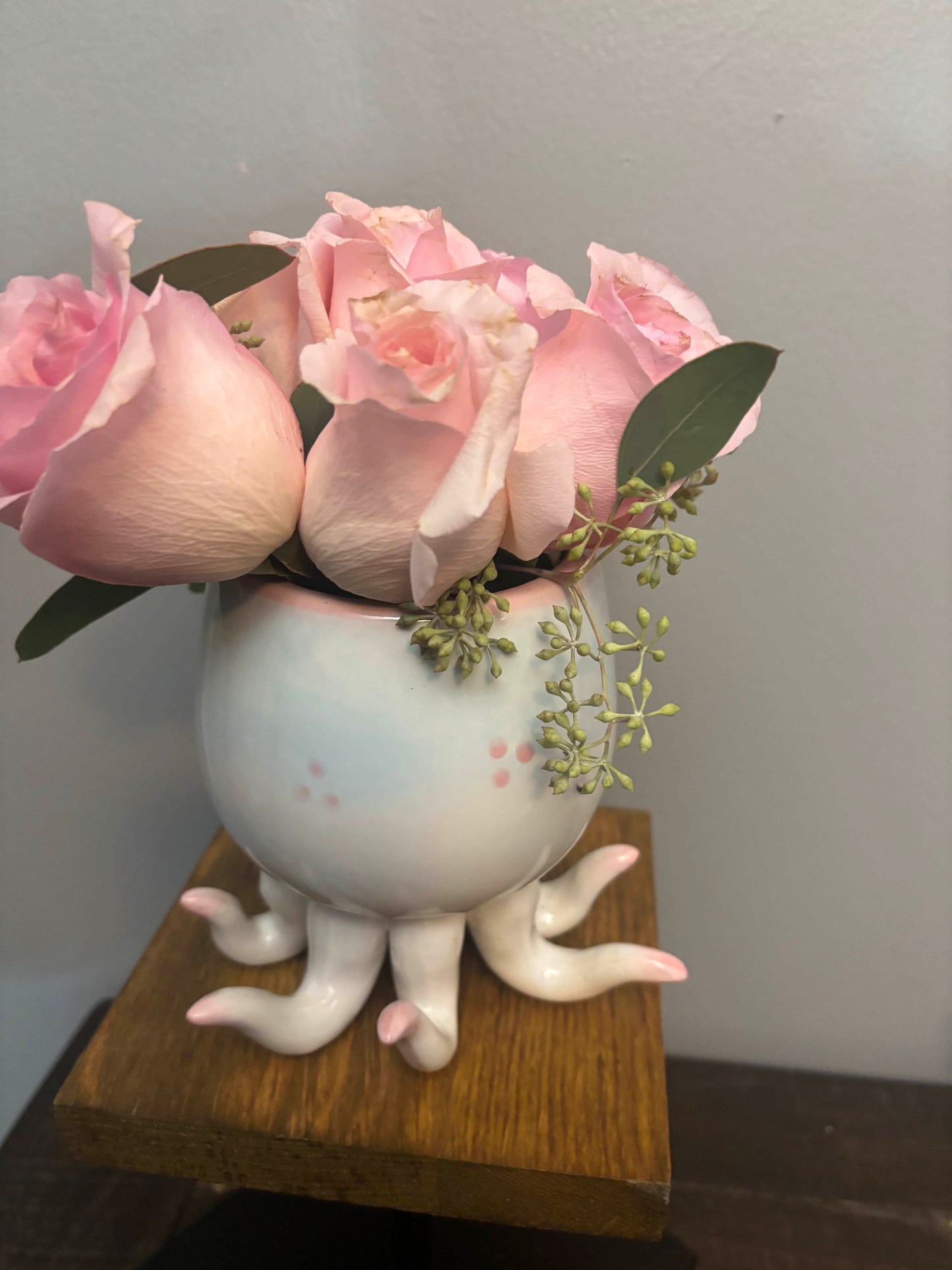 Open Arms Octopus with Roses