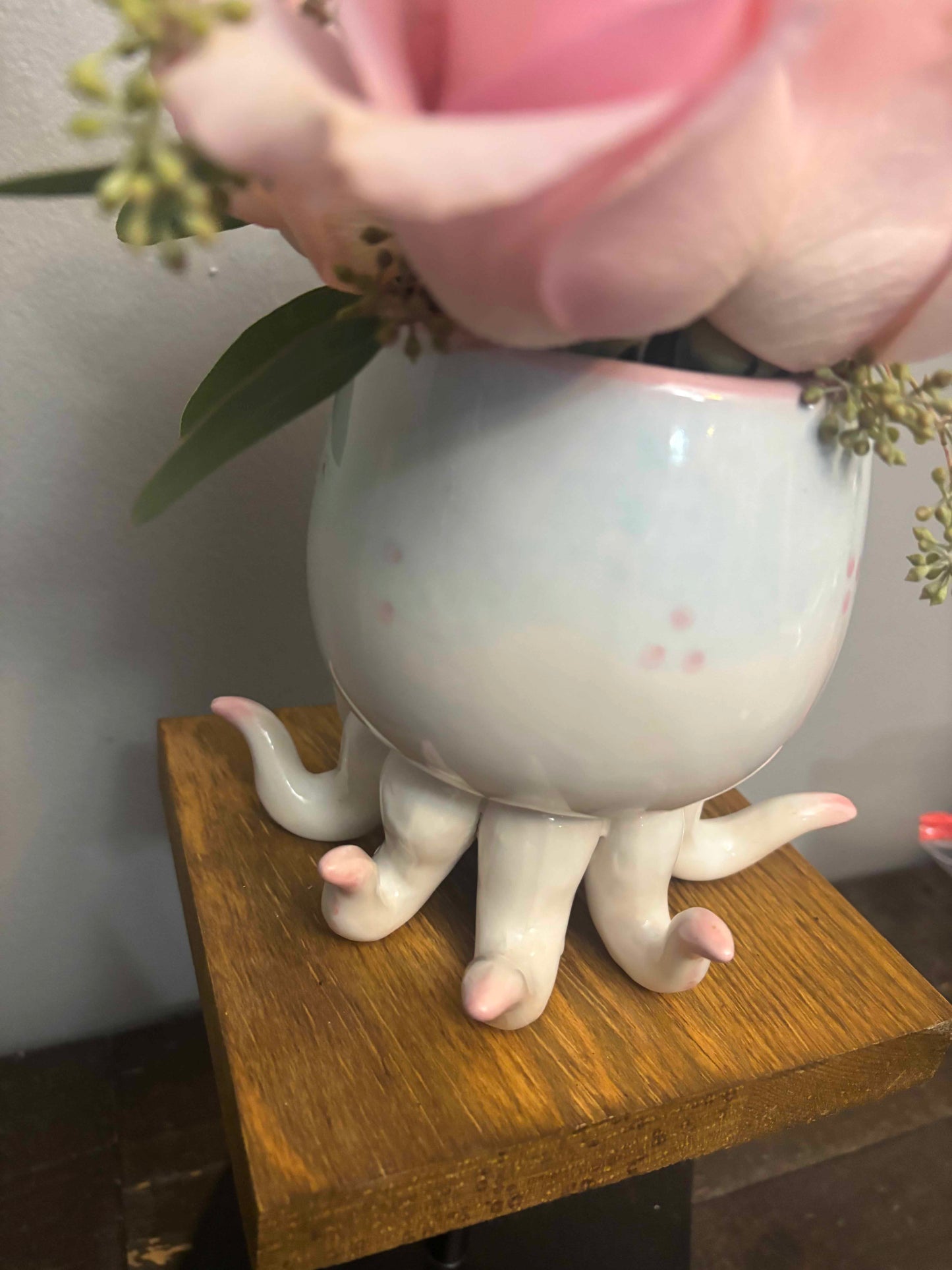 Open Arms Octopus with Roses