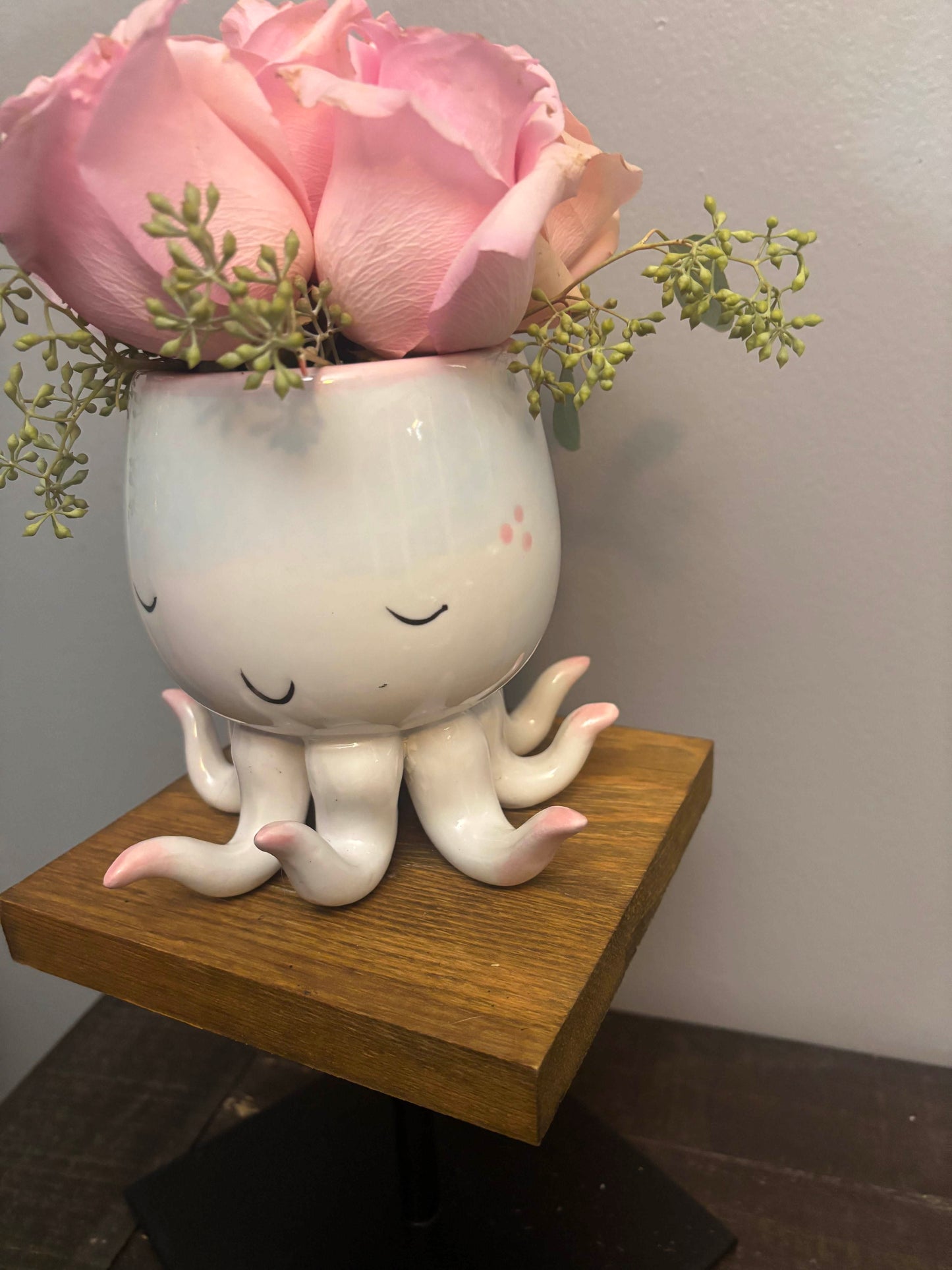 Open Arms Octopus with Roses