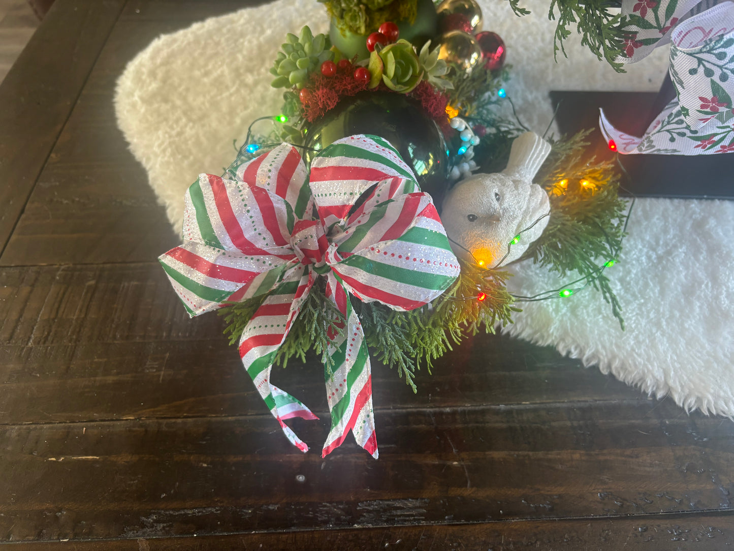 Jingle Bells Holiday Centerpiece with Succulents Medium I